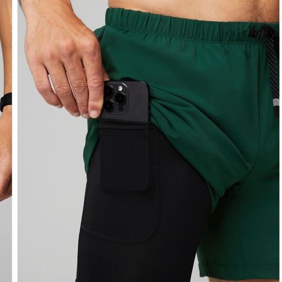 390 NWT The Fundamental Short II Lined 7in Deep Sea Green Size XL - Picture 2 of 7